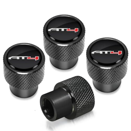 Metal Tire Valve Stem Cap Covers AT4 Emblem Air Valve Cap Se