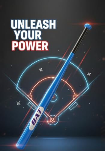 Image of Morex Baseball Bat | 32 Inch | Heavy Duty Steel Metal and Aluminium Alloy Sports Bat with Anti-Slip Grip for Baseball Game, Best for Beginners, Training and Self Defense. (Blue)
