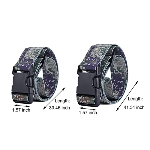 2PCS Tactical Belts, Canvas Quick Release Tactical Belt Wide Waist Belt With Plastic Buckle For Men And Women2