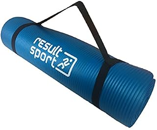 ResultSport Premium NBR Yoga Mat with Carry Strip - Mulit Purpose Exercise Mats - 183cm x 61cm x 1cm - Perfect for Yoga, Pilates, Gym, Sit Ups, Stretching