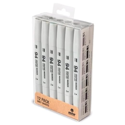 MTN 94 Graphic Marker Pack 12 Grey