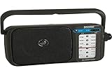 CARACTERÍSTICAS - La radio DRP-123 cuenta con radio AM/FM, sintonizador analogico de gran precisión, antena FM telescópica, altavoz frontal y salida de auriculares.