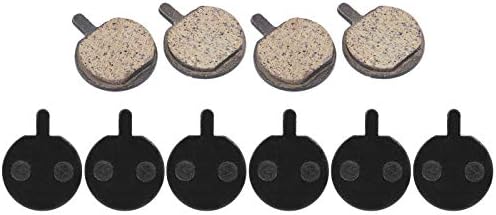 Lwuey Bike Brake Pads, Bicycle Disc Resin Brakes Pad Semi Metal Smooth Braking Low Noise Cycling Pads Kit Mute Accessory KMJG019 fot Camping Outdoor Mountain Bicycles Electric Scooters Bikes 5 Pairs