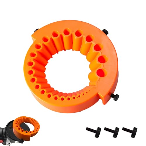 Drill Bit Sharpener, Drill Sharpener with 3 Adjustment Screws, Angle Grinder, Tool Sharpener for 13mm Drill Bits, Orange Drill Bit Sharpener for DIY and Professional Use