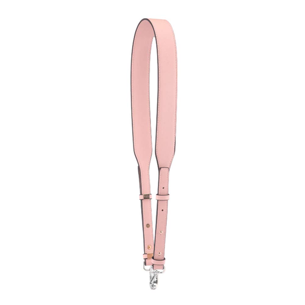 Anse de sac simili cuir rose ajustable avec lanière rivet et mousquetons