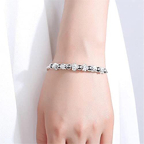 Buyito DINGBEI-SHOUZHUO-1 Sterling Silver Bracelets For Women 925 Sterling Silver Beads Bangle Bracelet Transfer Lucky Cuff Bracelet Adjustable Fashion Women Jewelry thumb #5