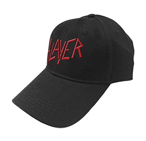 Image of Slayer Baseball Cap Classic Band Logo Reign in Blood Official Black Strapback One Size