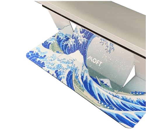 Image of MOFT Laptop Stand, Invisible Lightweight Laptop Computer Stand, Compatible with MacBook, Air, Pro, Tablets and Laptops up to 15.6 inch, Patented (Sea Waves)