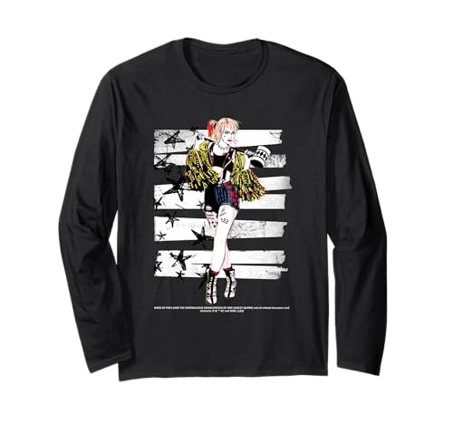 Image of Harley Quinn Birds of Prey Flag Pose Birds of Prey Long Sleeve T-Shirt
