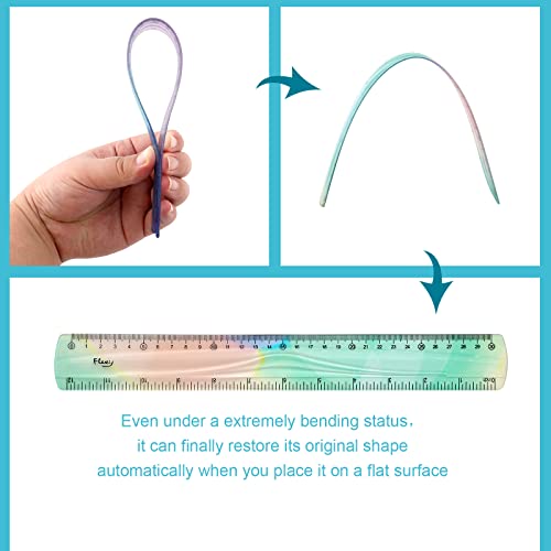 3Pz Righelli Flessibili per Scuola, Righello