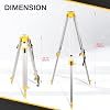 Trípode de aluminio ligero (altura de 66") y juego de mira de 9 pies | Para topografía precisa y construcción con nivel automático 8