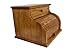DutchCrafters Solid Oak Wood Large Roll Top Bread Box with Drawer for Kitchen Counter, Countertop Bread Storage - Amish Made in USA (Medium Walnut)