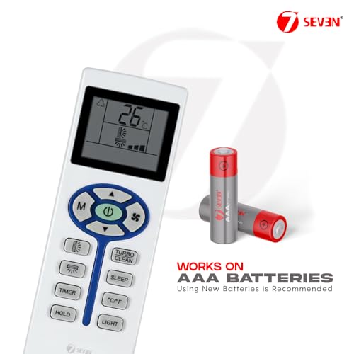 Image of 7SEVEN Compatible with Lloyd AC Remote Control ZH /TL-02 Model 166 Suitable for 1 1.5 2 Ton Split and Window Air Conditioner - Match Each Key by Key Exactly with Existing AC Remote Function
