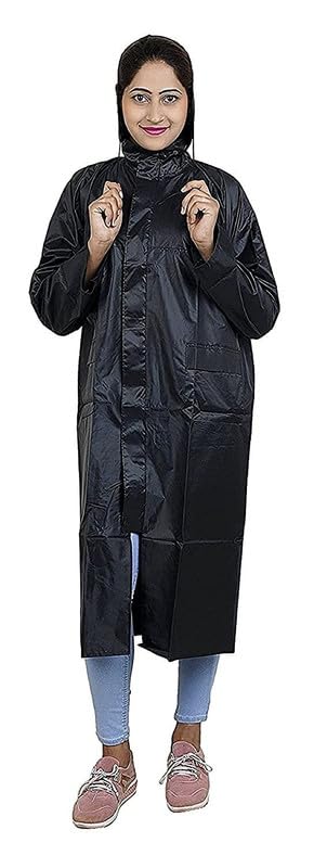 Women's Waterproof Long Overcoat With Adjustable Hooded-image-45