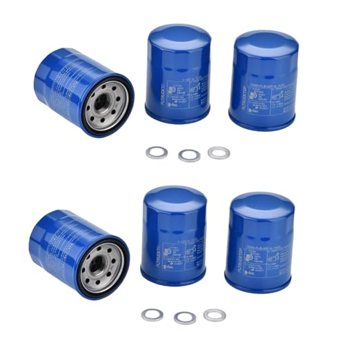 FLTRUCKTOP 6PCS 15400-PLM-A02 94109-14000 Oil Filters Drain Plug Gasket Kit for Honda Acura - Accord CR-V Civic Fit Pilot Replaces 15400-RTA-003,15400-PR3-003,15400-PH1-014,15400-PR3-405