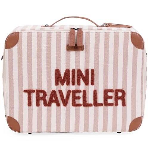 Childhome Kids Mini Traveller Striped Nude/Terraco Suitcase