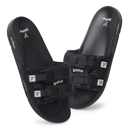 Image of YOHO Drystep Sliders for Men | Waterproof Monsoon Footwear & Rainy Sandals | Skin Friendly Adjustable Strap