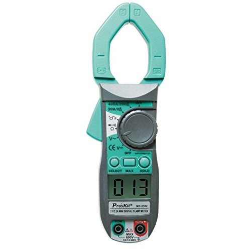 Pro'skit Taiwan Quality MT-3102 3 1/2 2A Mini Digital Clamp Multimeter Clamp Meter Pliers Ammeter Voltage Tester Multimeter Frequency Meter Measures Current Voltage Resistance Diodes Continuity