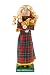 Produktbild Clever Creations - Mutter mit Baby als weihnachtlicher Nussknacker - traditionelle Deko-Figur aus Holz in rot-grün-kariertem Kleid mit Neugeborenem - 35,5 cm