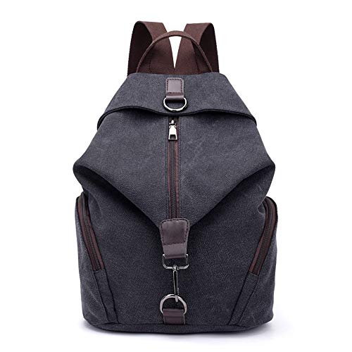 MINGZE Mochila de Lona Mujer  Bolsos Bandolera Vendimia Multifuncional Casual Antirrobo