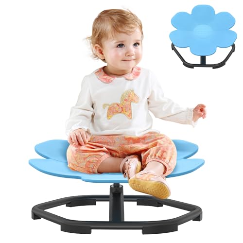 XINZI Karusell sensorisk leksak autism, sensorisk snurrstol barn balans barnstol, sit och spin autism leksak träning fysisk koordination och balans, blå