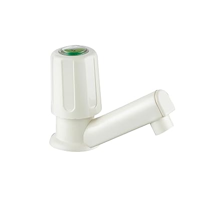 JINDAL Stony PTMT Pillar Cock Tap/Plastic Faucet /15mm(1/2?) Quarter Turn Disc Fitting Faucet/Plastic Tap for Bathroom and Kitchen/Faucet/Tonti/Stony 0002(Packof 1)