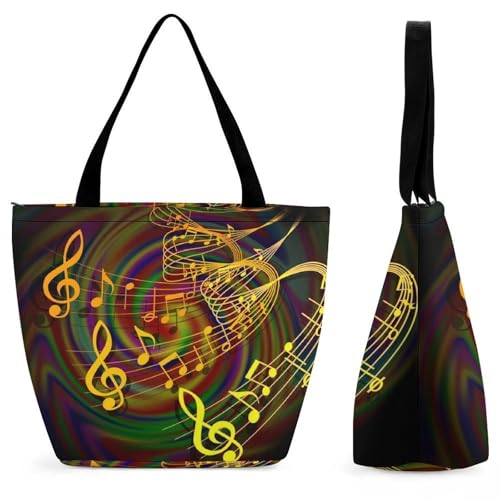 Sac de shopping Note Dorée grand volume aux finitions haut de gamme