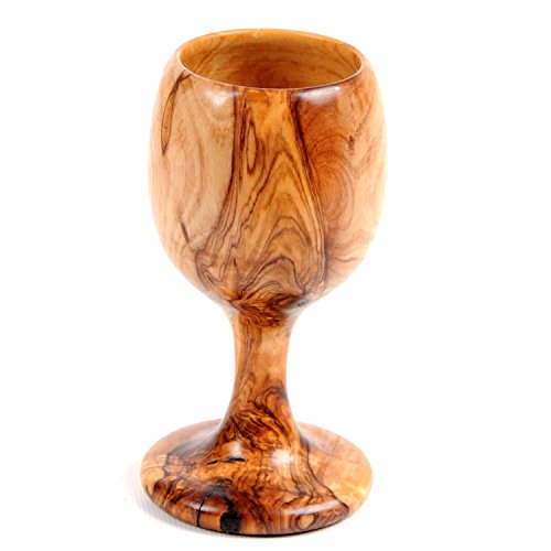 Beldinest Olive Wood Small Goblet Largewooden Shot Glass Handcrafted Wooden Goblet #TOP14