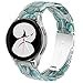 DEALELE Bands Compatible with Samsung Galaxy Watch 5/5 Pro/Galaxy Watch 4/4 Classic/Galaxy 3 41mm / Galaxy Active 2, 20mm Colorful Resin Replacement Strap for Women Men (Makeup Green)