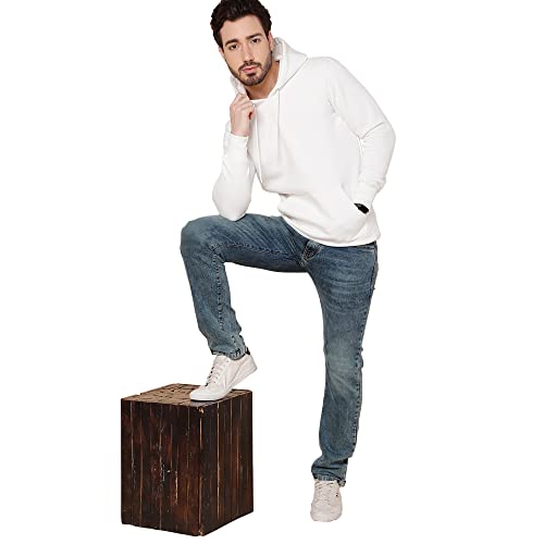 Image of Free Authority Men's Full Sleeve Solid Hooded Sweatshirt