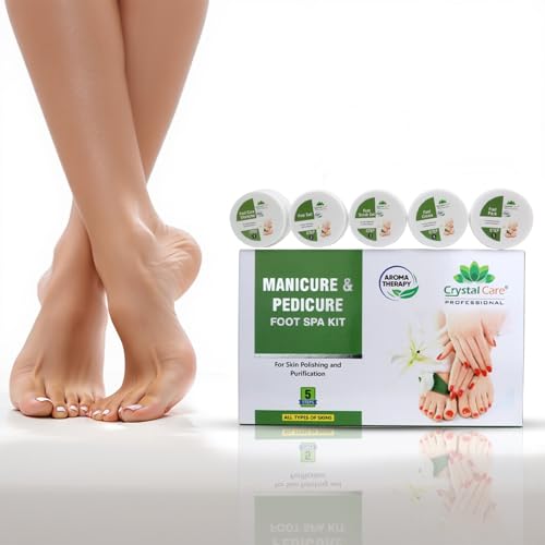 Image of Professional Manicure Pedicure Kit - Lavender Spa Combo | Salt, Scrub Gel, Cream & Pack | Paraben Free | Salon Professional Foot & Hand Care | Soft & Smooth Skin (TINT)