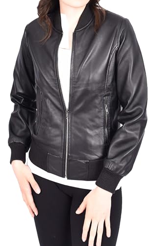 Blouson aviateur en cuir Roxie pour femme aux finitions haut de gamme