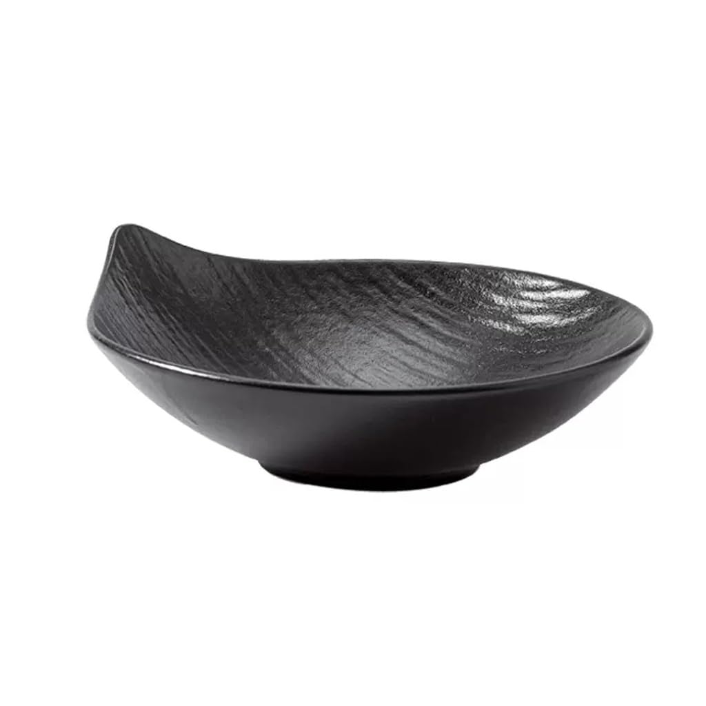 WOTZOV Salad Bowl Ceramic Fruit Vegetable Salad Bowl Japanese Tableware Dessert Bowl Household Soup Noodle Bowl Kitchen Supplies，B Large