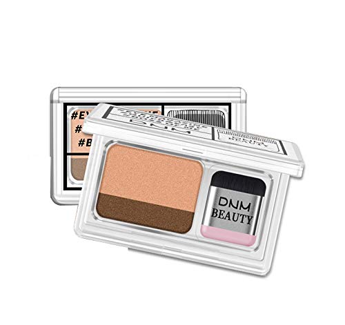 Double Color Lazy Eye Shadow Powder Rainbow Convenient Fast Natural Eyeshadow Matte Makeup Pallete (02 Camel)