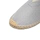 Alexis Leroy Herren Slip auf Mode Lässig Leinwand Geflochtene Seil Flache Espadrilles Grau 43 EU