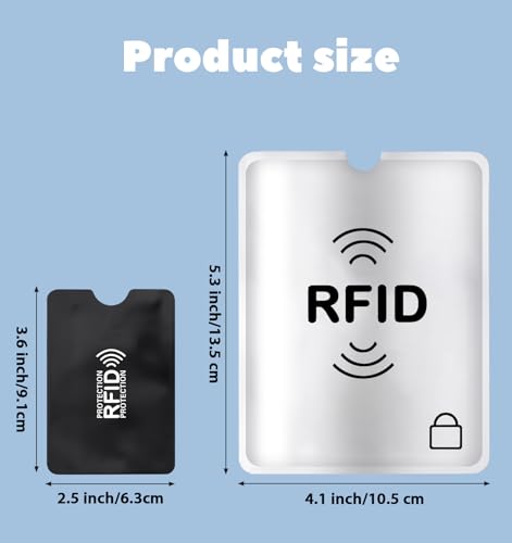 30Pcs Credit Card Protector, Colorful Protectors with Passport Holders, Waterproof Aluminum Foil for Electronic Theft Prevention & Travel Security (Gold, Silver, Black)2