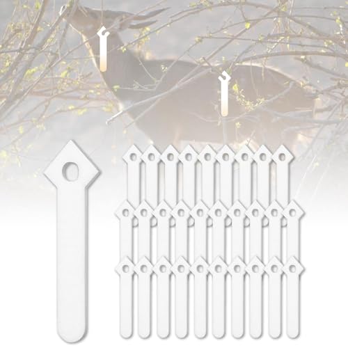 SHINETEC Deer Scent Drag - White Hunting Scent Buck Attractant, Doe Estrous Absorbing Urine Wicks for Whitetail Deer Hunting Scent Drags, 30 Pcs