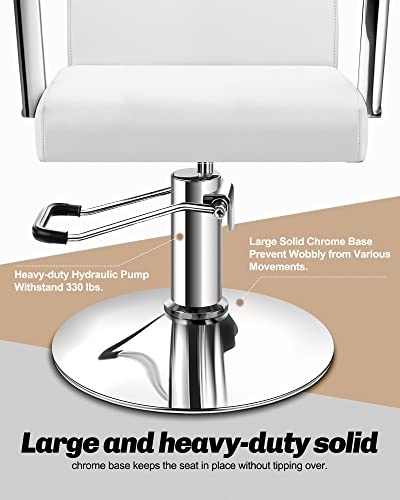 Baasha Salon Chair, Beauty Barber Chair With Vented Back Design, Purple Styling Chair For Salon, Beauty Spa Equipment Salon Chairs For Hair Stylist Women Man #TOP2