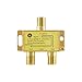 GE Digital 2-Way Coaxial Cable Splitter, 2.5 GHz 5-2500 MHz, RG6 Compatible, Works with HD TV, Satellite, High Speed Internet, Amplifier, Antenna, Gold Plated Connectors, Corrosion Resistant, 33526