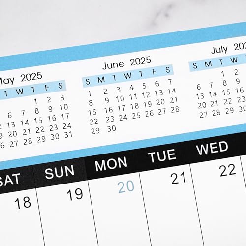 Calendário de parede anual 2025 – calendário 2025 de janeiro de 2025 a dezembro de 2025, calendário