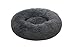 Panier pour Chien 50CM Lit pour Chat Lit pour Chien Lavable Anti Dérapant Rond en Peluche Animal De Compagnie Lit Coussin Rond pour Chat Chien (Gris Foncé)