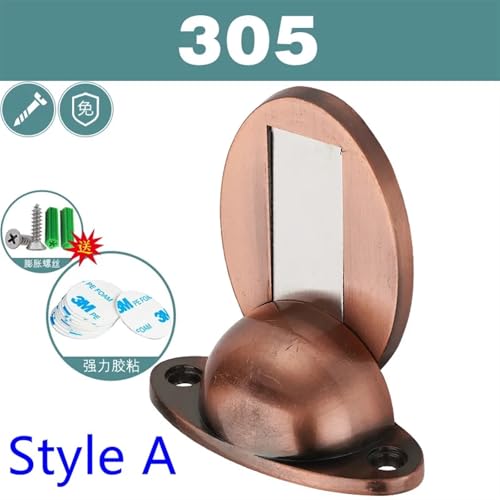 Boucle magnétique invisible arrêt de porte acier inox Style A x2