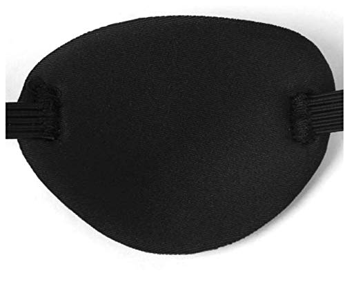 LASSUM Adults Kids Black Eyepatch,Comfortable Eye Patch Strabismus Adjustable Eye Patch Eye Mask for Recovery Eye