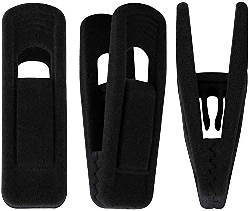 Trgowaul Velvet Hangers Clips, Pants Hangers Velvet Clips, Strong Finger Clips Perfect for Thin Velvet Hangers (40pc, Black)