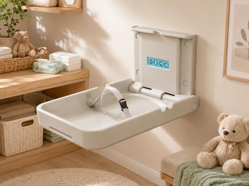 Image of Baby Changing Diaper Station Wall-Mount: Vertical Baby Changing Table
