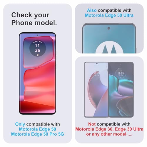 Image of Anti Glare Matte TPU hydrogel Edge to Edge Screen Protector Guard For Motorola Edge 50, Edge 50 Pro and Edge 50 Ultra (6.7 Inch) With Installation Kit | Support Fingerprint | Edge to Edge