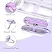 Tourmate Hard Storage Case for Philips Beauty Shaver,Travel Case for Lady Electric Shaver Series 6000 (Only Case) (PU, White + Purple)