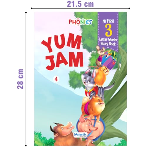 Image of THE BOOK TREE Phonics First Reading Book of 3 letter words reading book, set of 4 books for early readers with activity. LARGE FONT SIZE.