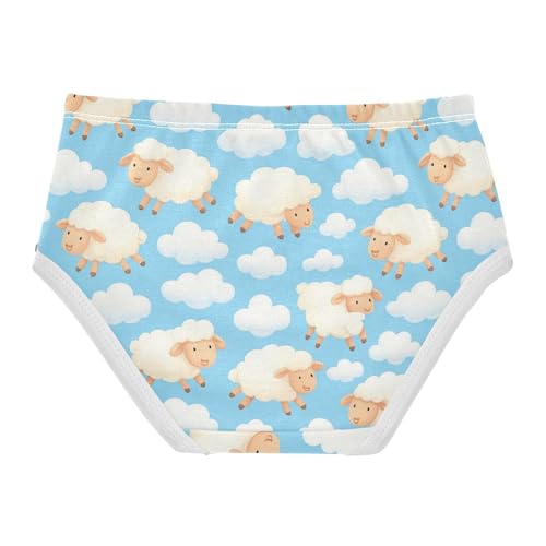 Joisal Cute Cartoon Sheep Light Blue Girls Underwear Toddler 2t Cotton Cute Panties Girl Fun Kids Briefs Undies2