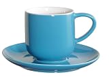 ASA Coppa Espressotassen, Keramik, türkis/weiß, 5.8x5.8x5.6 cm, 4-Einheiten